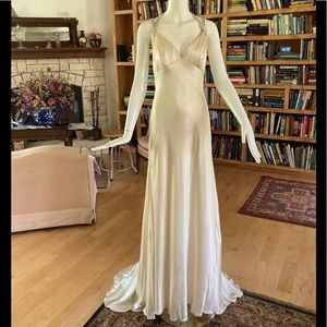 Ivory silk gown by Watters Brides